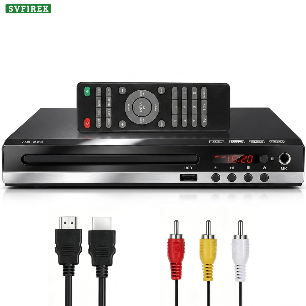 HD-229 HDMI DVD Player 1080P Full Multi-Region Disc Reprodução De Mídia USB Sistema Compacto De Entretenimento Doméstico