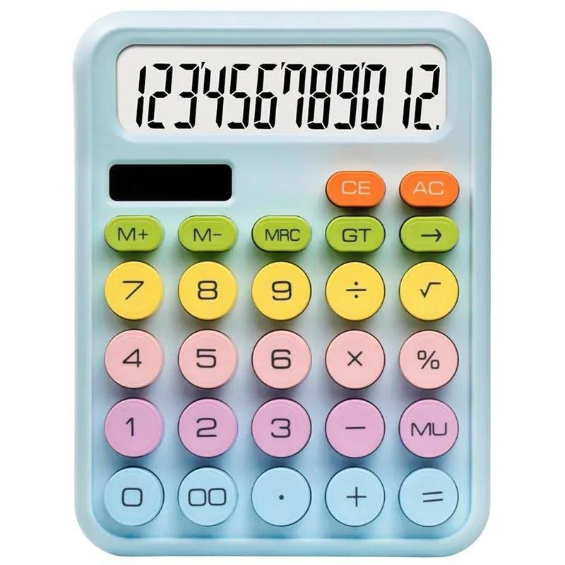 Calculadora Oásis Colorida Display digital de 12 dígitos