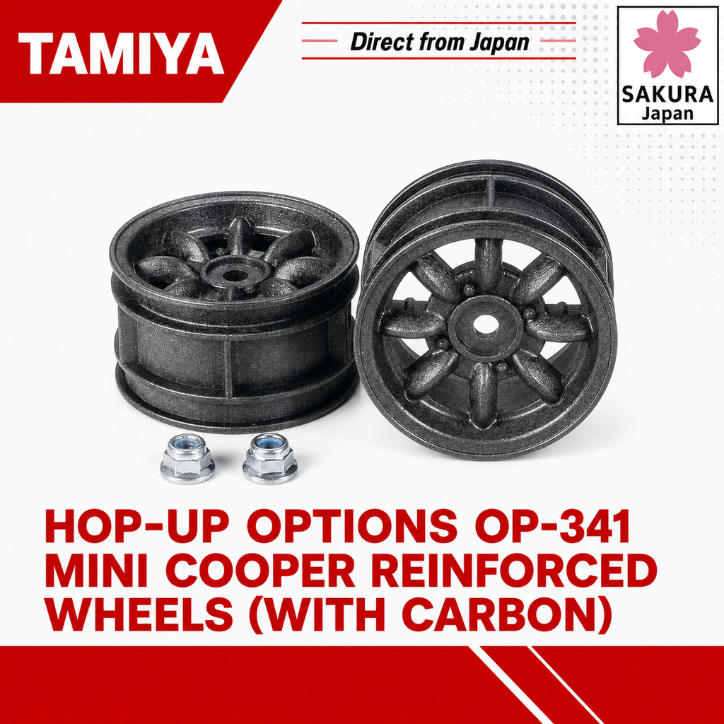 Tamiya (TAMIYA) HOP-UP OPTIONS OP-341 Mini Cooper Reinforced Wheels (with Carbon)