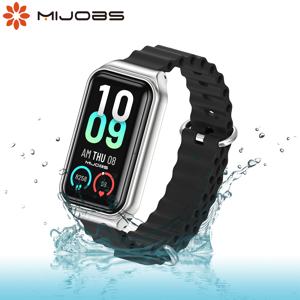MIJOBS Ocean Strap for Amazfit Band 7 Nova Pulseira De Silicone De Reposição Para Bracelet Acessórios De