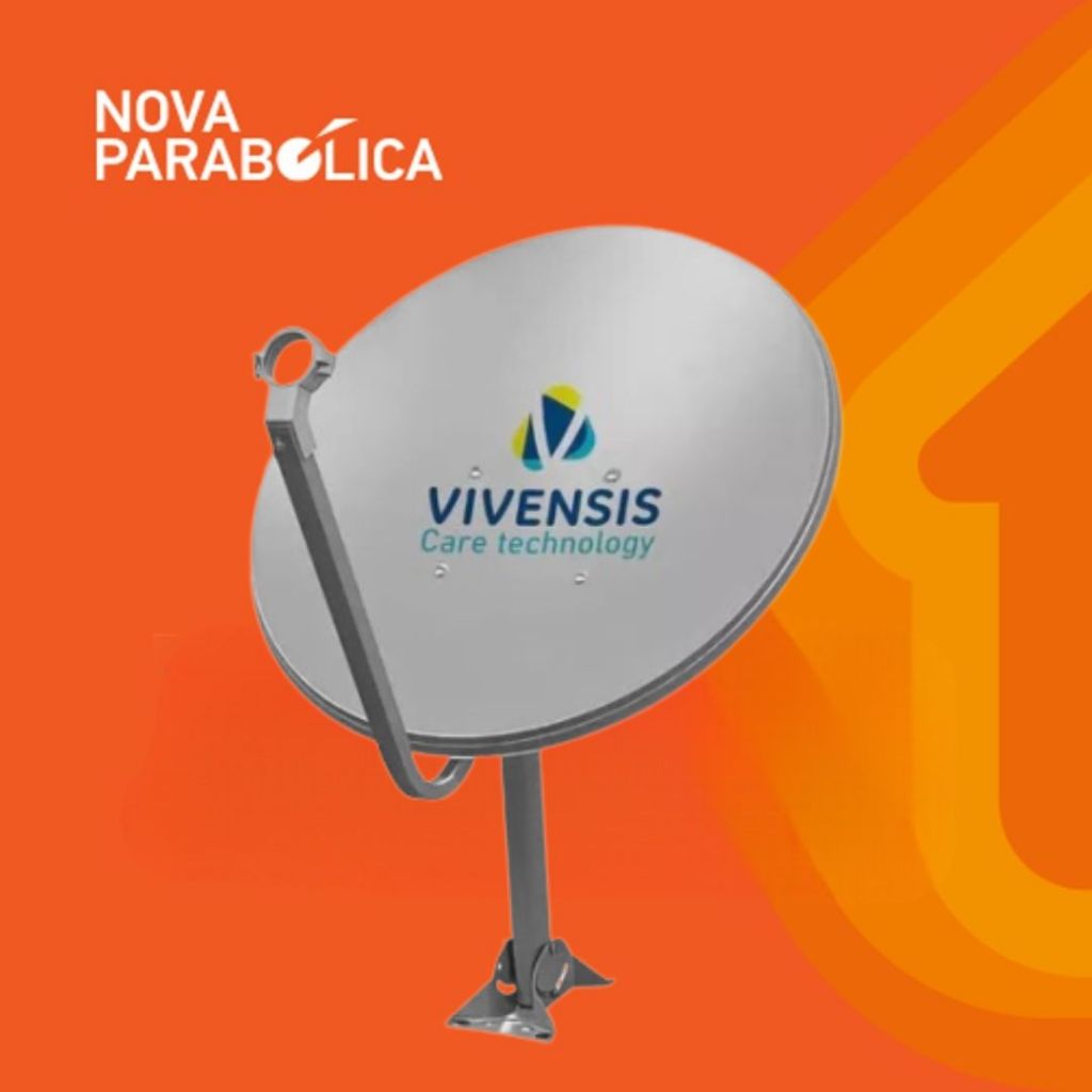 Nova Antena Parabólica Banda Ku Digita Full HDl Vivensis 60 Cm Sitio Fazenda