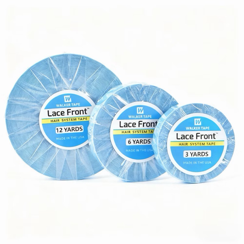 3/6/12 Yards Cola Fita Dupla Face Full Lace Closure Peruca wig