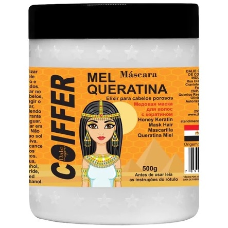 Máscara Coiffer Mel e Queratina PREMIUM 500G  Hidratação Profunda e Nutrição