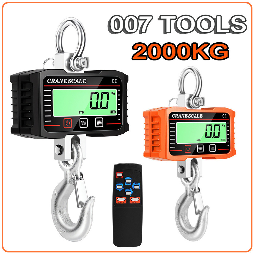 Balança De Guindaste Industrial Com Display LCD De 2000 Kg Instrumento De Pesagem De Gancho De Guindaste