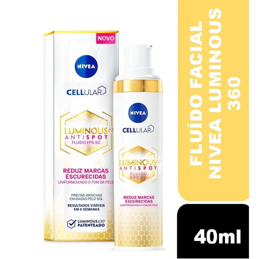 Fluído Facial Nivea Cellular Luminous 360 FPS50 40ml