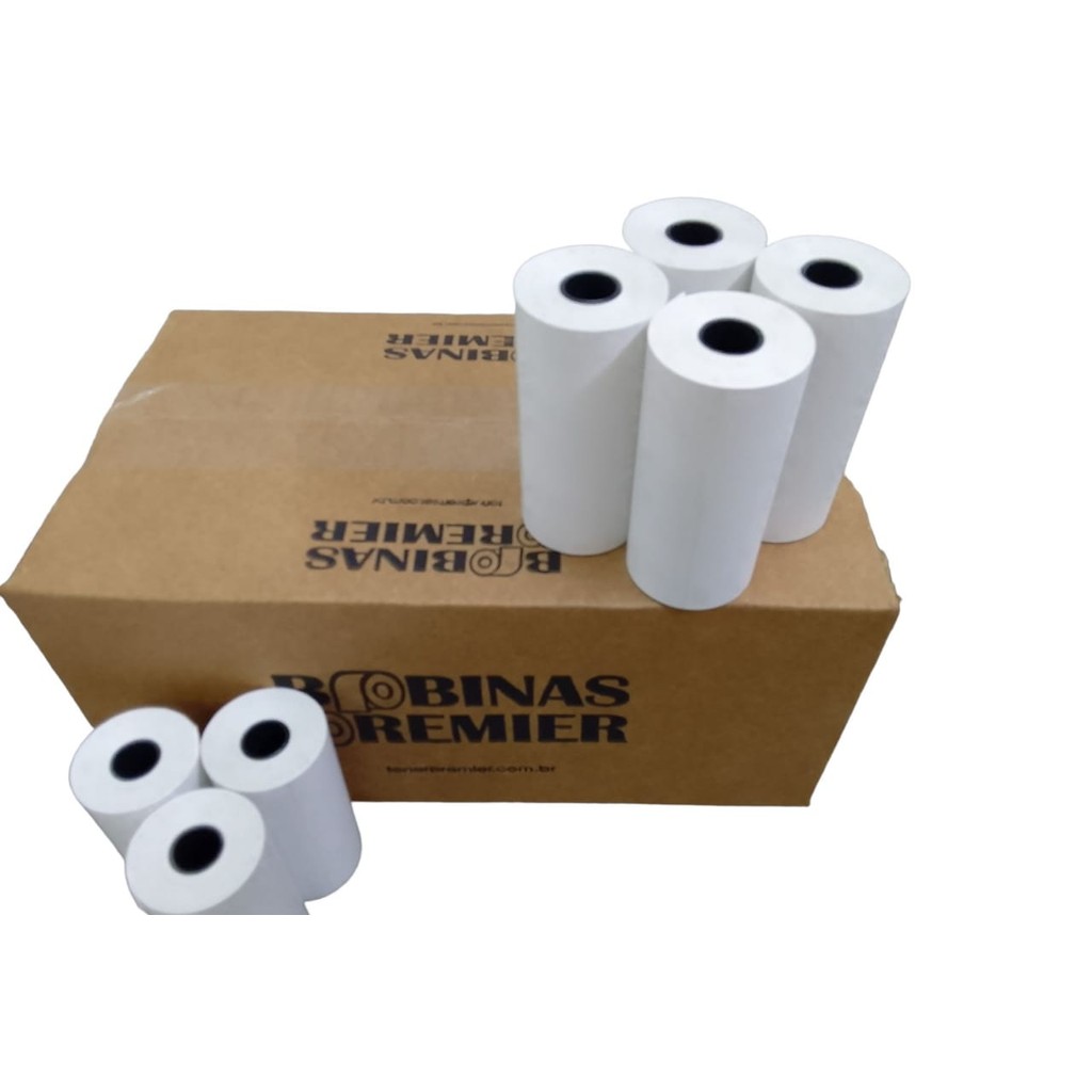 60 Rolos Bobina Térmica 80x20 79x20 para Impressora Móvel Portátil, Bluetooth