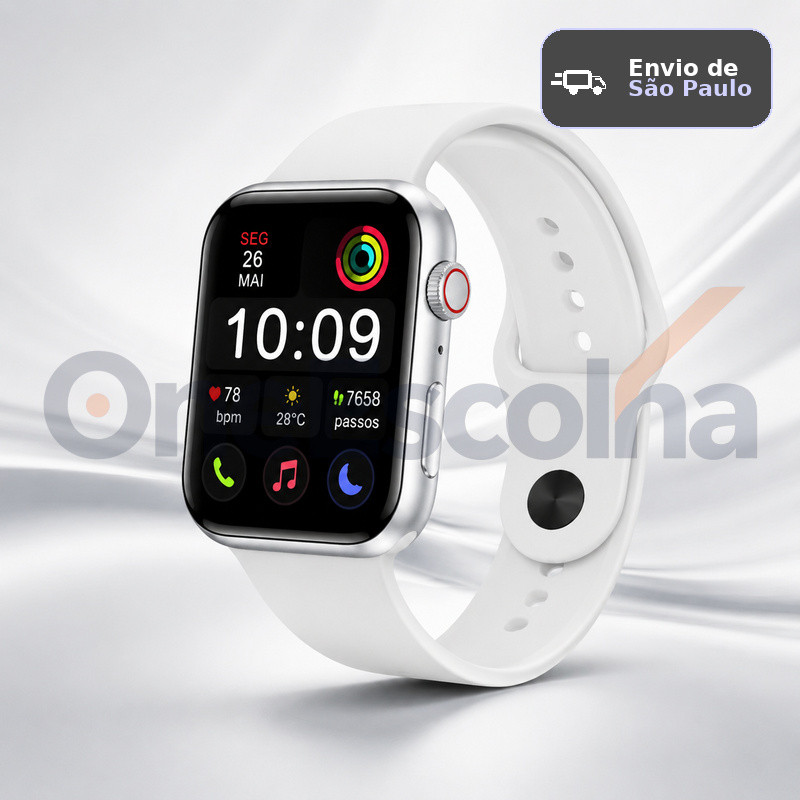 Envio de São Paulo Smartwatch MINI 38mm Multifuncional, iOS & Android, Kit com 2 Pulseiras, Chamadas Bluetooth