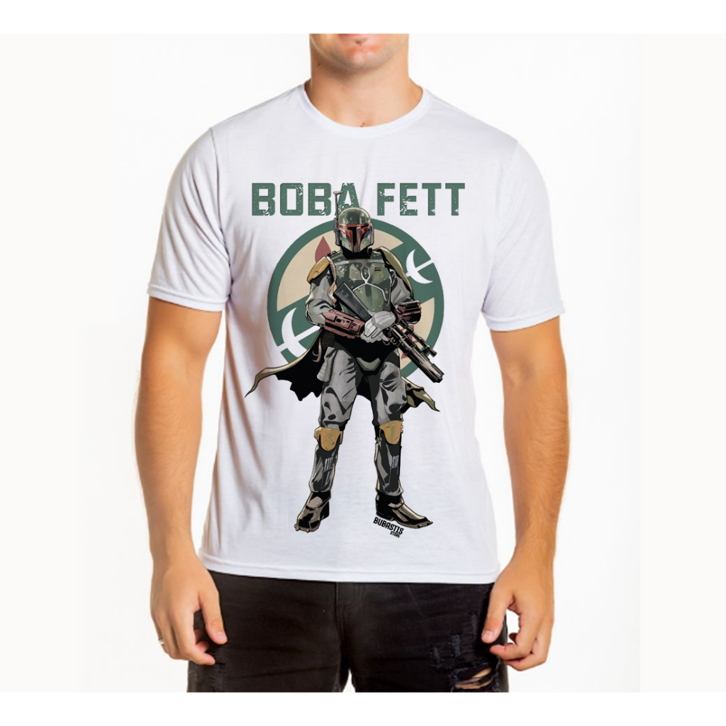Camiseta Star wats Boba feet Anti Herói Guerra nas Estrelas Nerd Geek Adulto Infantil
