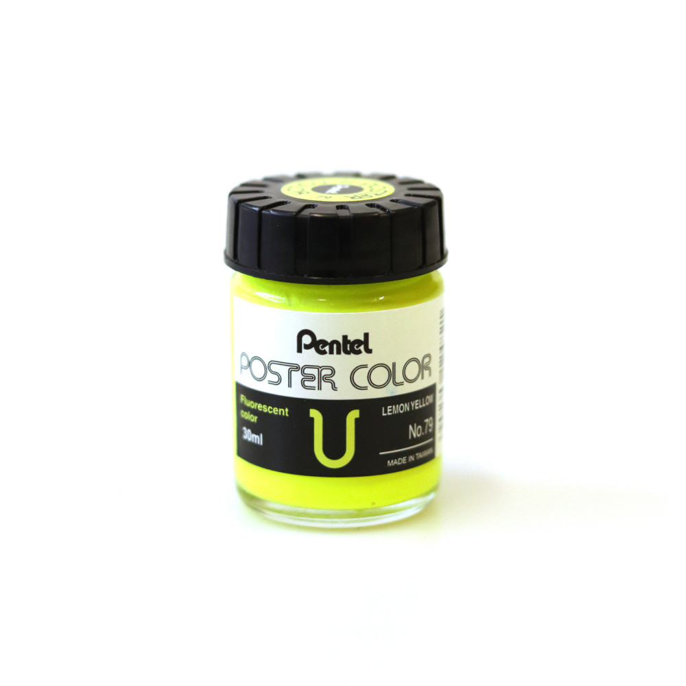 Guache Pentel Poster Color 30 ml Amarelo Fluorescente