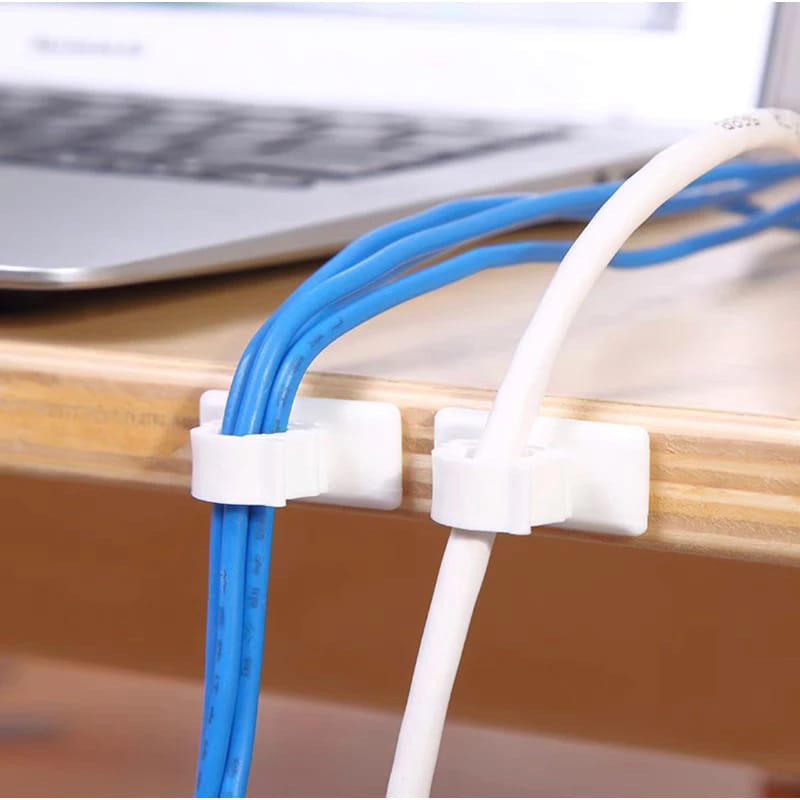 Kit 4 Suporte de fio gerenciador de cabos clipe de armazenamento de cabo de dados clipe de fixação de parede cabo de carregamento de rede artefato de roteamento de cabo