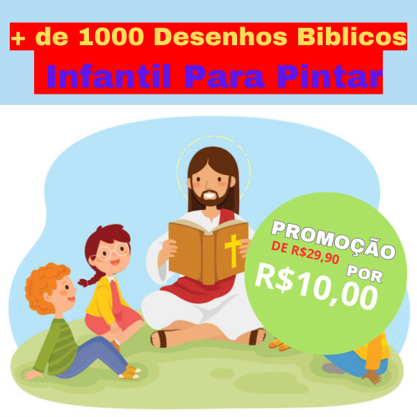 Imprima + de 1000 Desenhos Biblicos Infantil Para Colorir