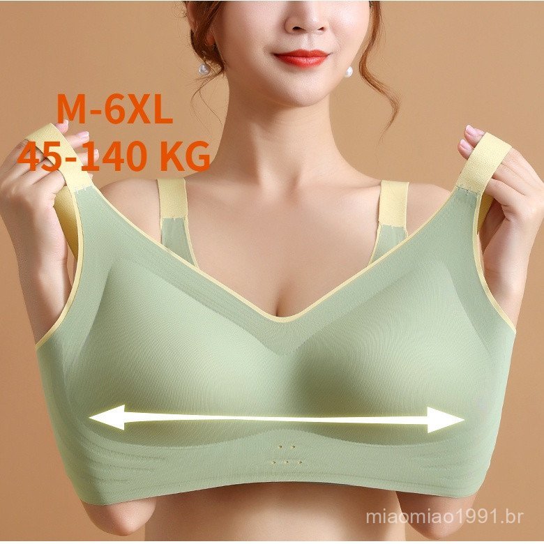 40-130 KG 3D Bra Wireless Plus Size Tipo W Push Up Tipo Reunir Confortável Soutien Esportivo Roupa Íntima Feminina