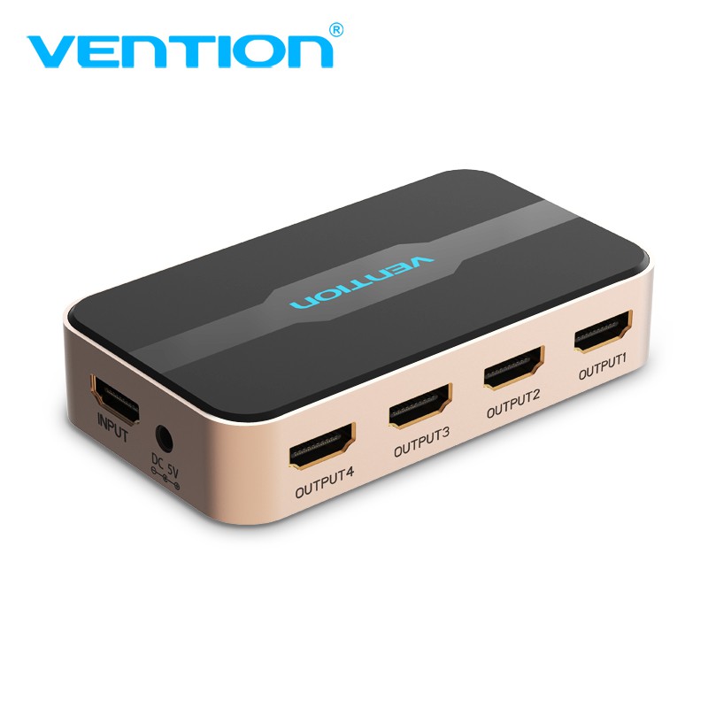 Venção 1x4 Hdmi splitter 1 Em 4 Saída 4K Hz 30 Suporte 3D Full Hd 1080P Para Xbox Ps4 Ps3/fire stick Blu-Ray