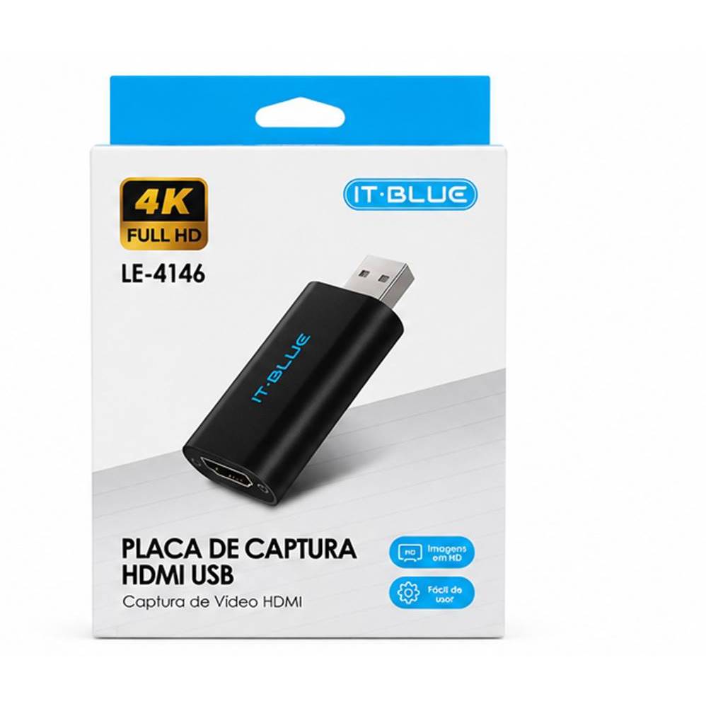 Placa de Captura HDMI USB 4K Full HD Para PC Notebook PS4 PS5 Xbox Switch OBS