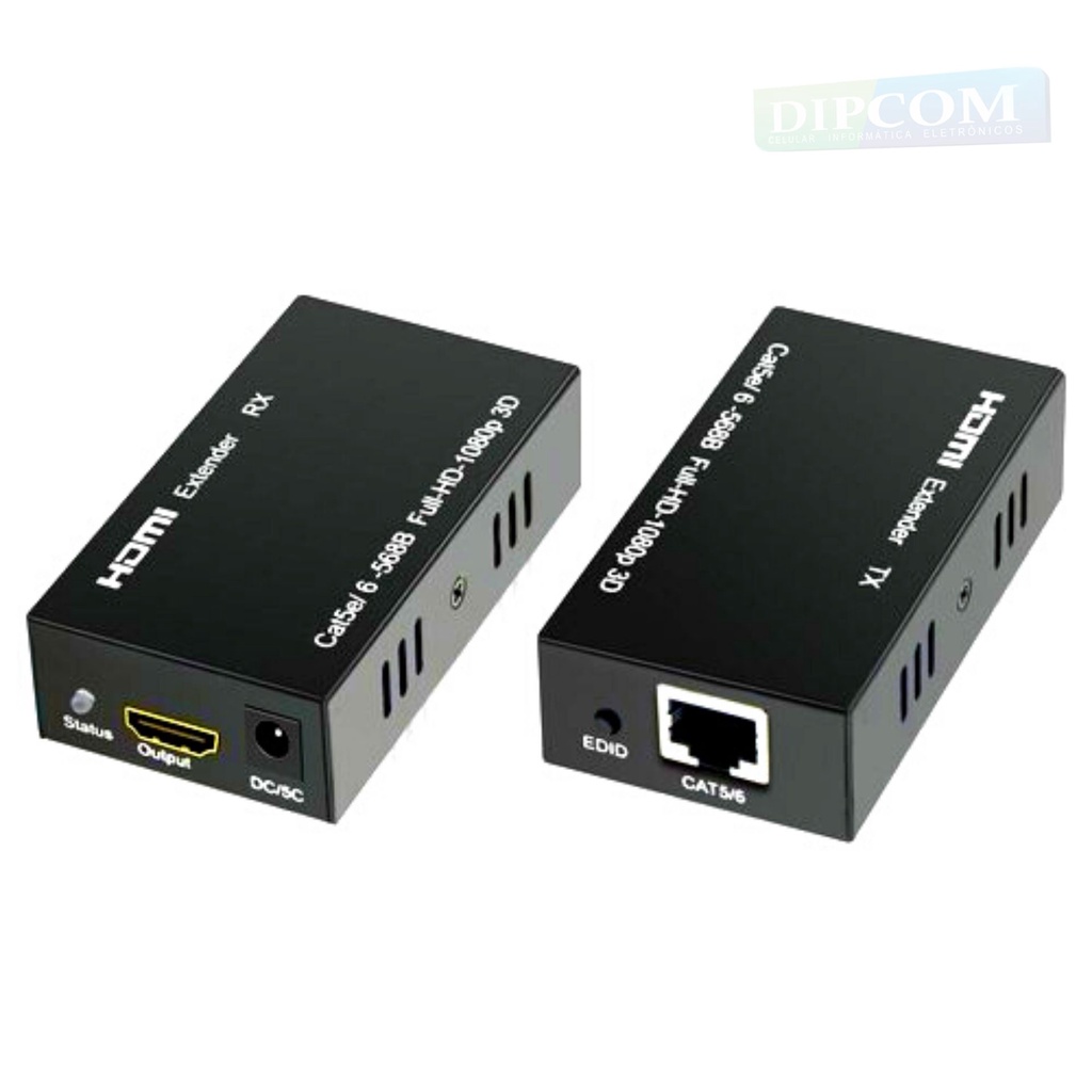 Extensão Expansor HDMI x RJ45 - HDMI Extender 1080P Full HD
