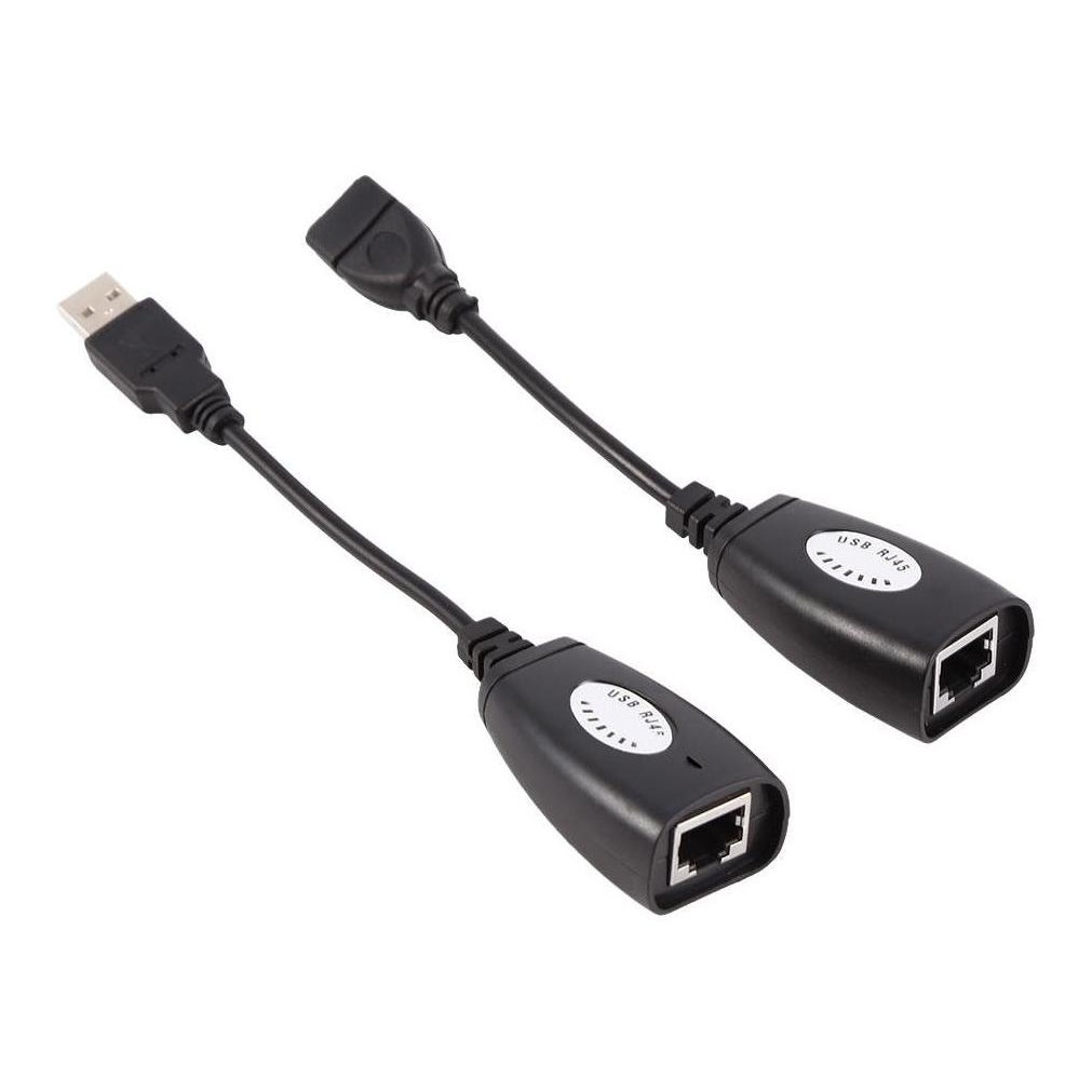 Usb 2.0 Para Rj45 Ethernet Extensão Extender Cabo Adaptador