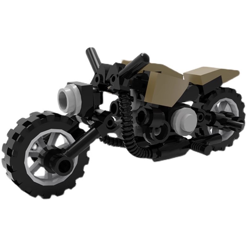 MOC Mini Motocicleta Retrô, Brinquedo de Montar, Modelo de Carro, Presente, 41 Peças
