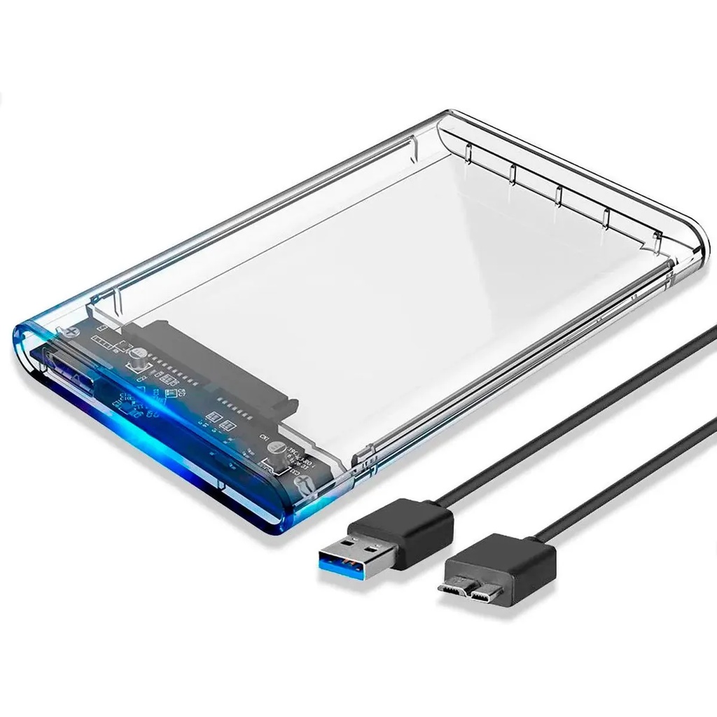 Case Para Hd Externo 2.5 Usb 3.0 Transparente Notebook Ps4 Xbox One Pc