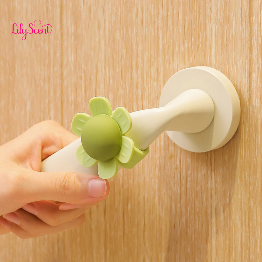 Silicone Door Buffer Food-grade Bumper Sunflower Handle Stopper Wall Protector Noise Reduction Anti-collision Pad for Ho