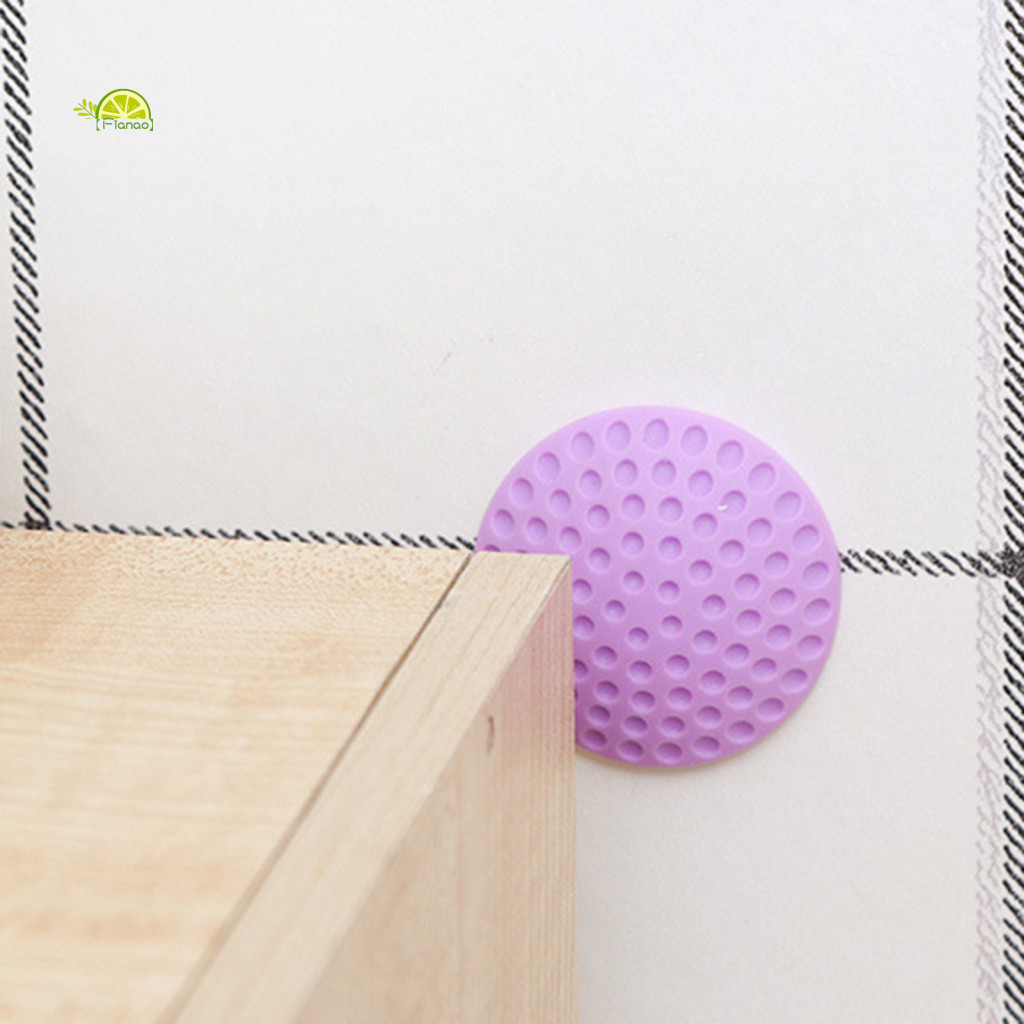 Anti-collision Door Pad Noise Reduction Self-adhesive Handle Stopper Wall Protector Round Knob Bumper for Home Office Pr