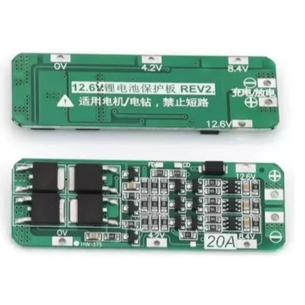 Módulo circuito Carregador Placa Bms 3s 20a Para Baterias 12 volts som pack