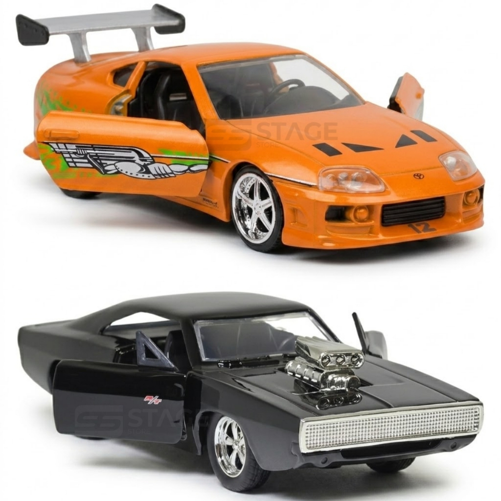 Pack 2 Velozes E Furiosos Dodge Charger E Toyota Supra 1/32