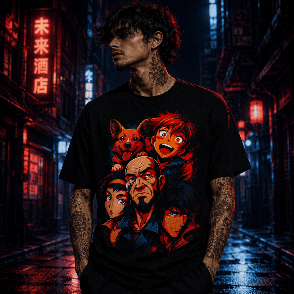 Camiseta Cowboy Bebop 02  - Estampa Reticulada Algodão 30.1