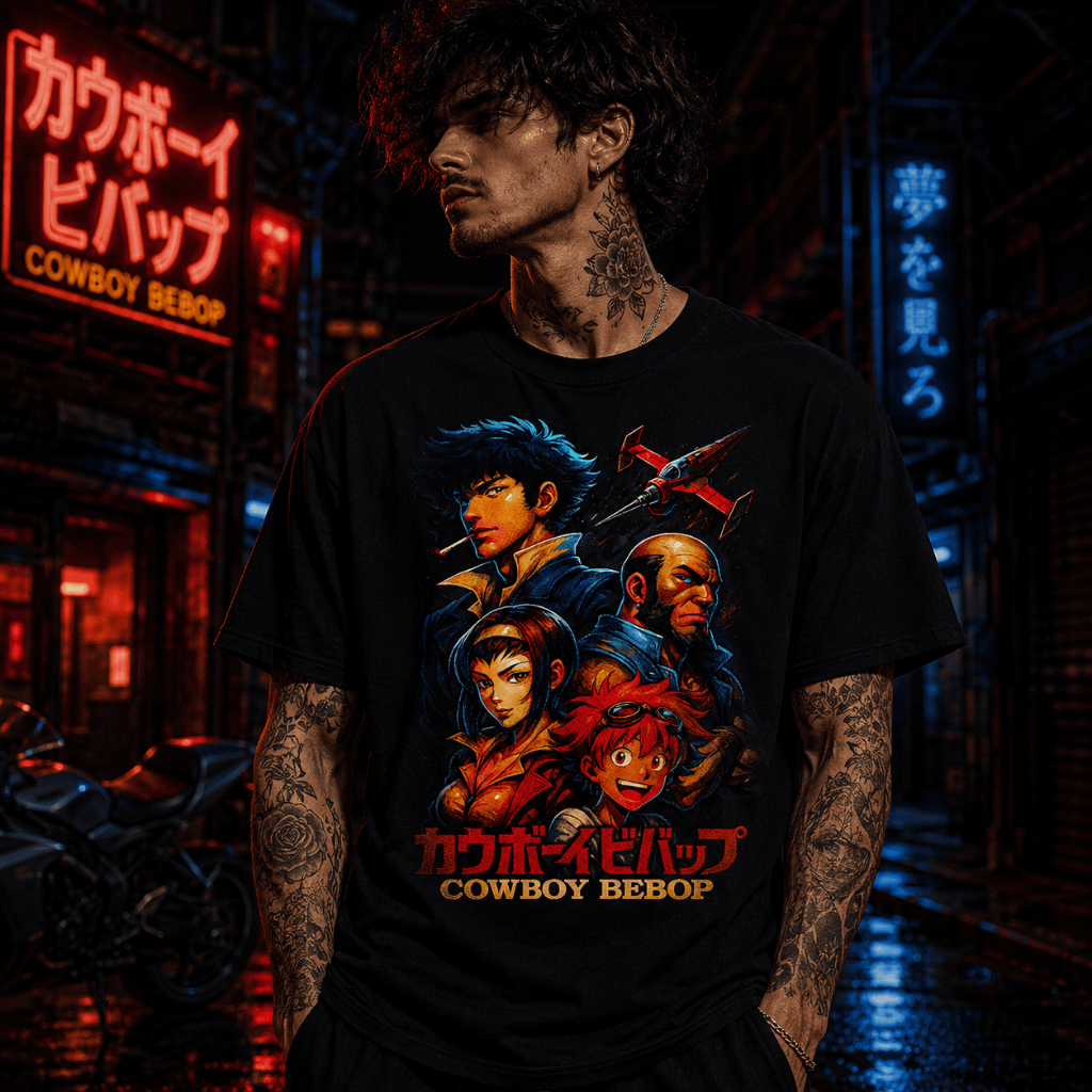 Camiseta Cowboy Bebop 03 - Estampa Reticulada Algodão 30.1