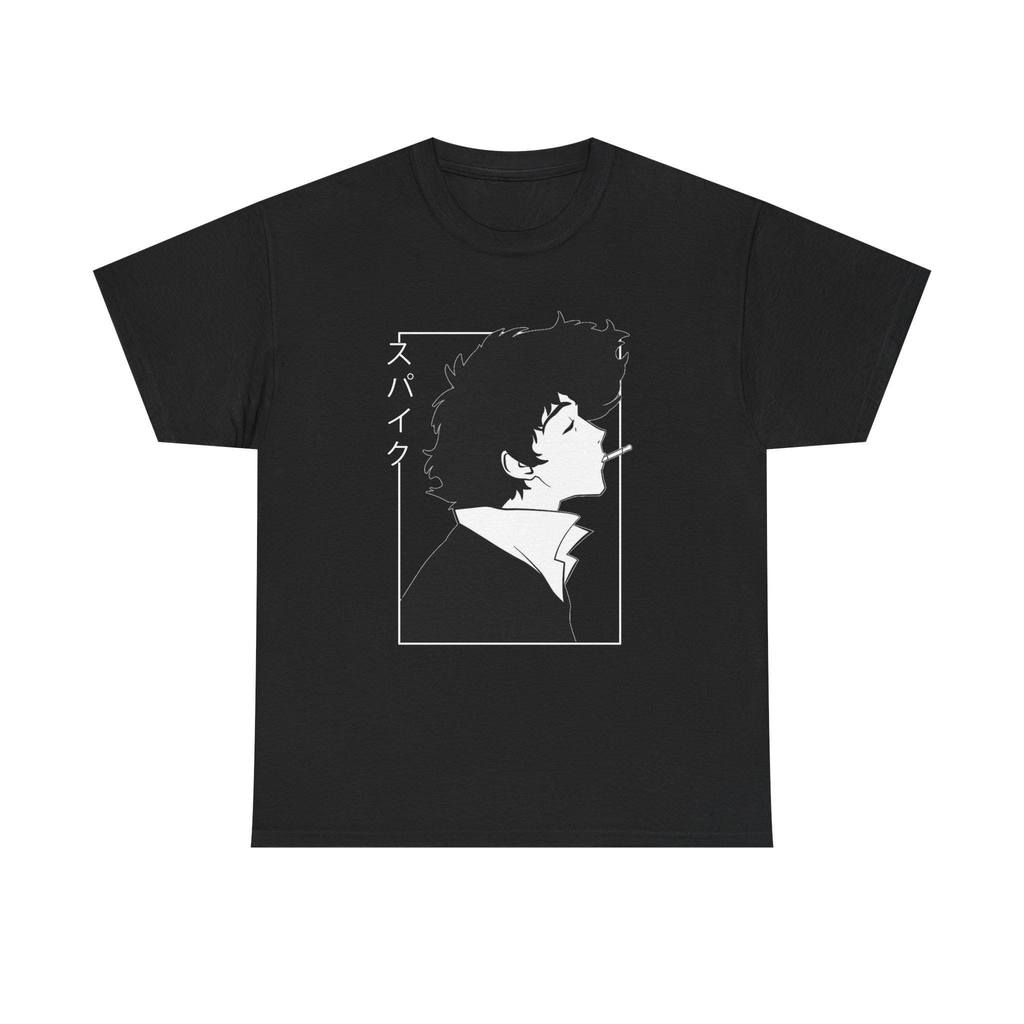 Camiseta Masculina Feminina Estampa Cowboy Bebop Spike Spiegel Silhouette Anime T-shirt Unissex Streetwear Envio Imediat