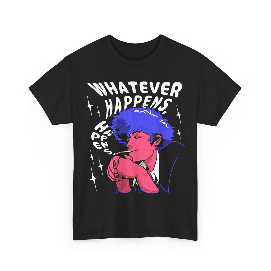 Camiseta Masculina Feminina Spike Spiegel Cowboy Bebop Anime T‑shirt Unissex Streetwear Envio Imediato