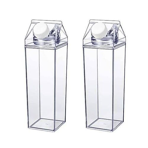Garrafa Acrilico Caixa De Leite Design Pratico Armazenagem Segura 500ml