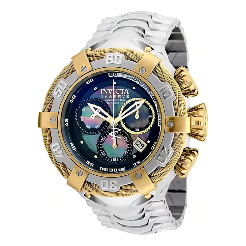Relógio De Pulso Invicta Thunderbolt 21355 Com Corria De Aço Inoxidável Color Prateado