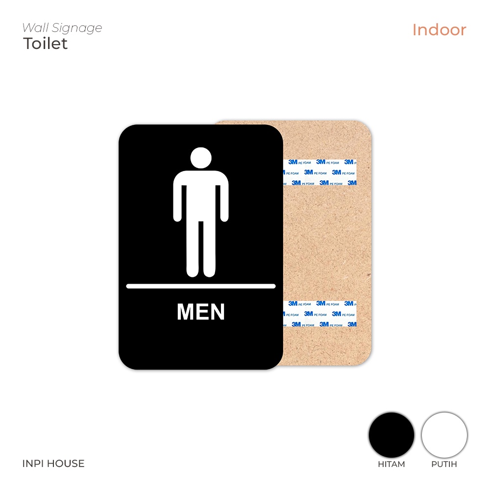 INPI HOUSE Signage Banheiro Masculino-Placa De Sinalização De Masculina-Preto , Branco-Interior