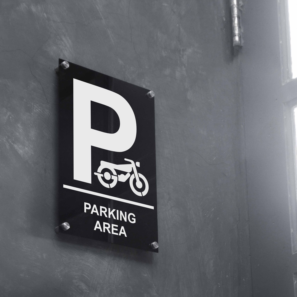 INPI HOUSE Signage Área De Estacionamento Para Motocicleta-Placa De Sinalização De Localização De Acrílico 20x30cm