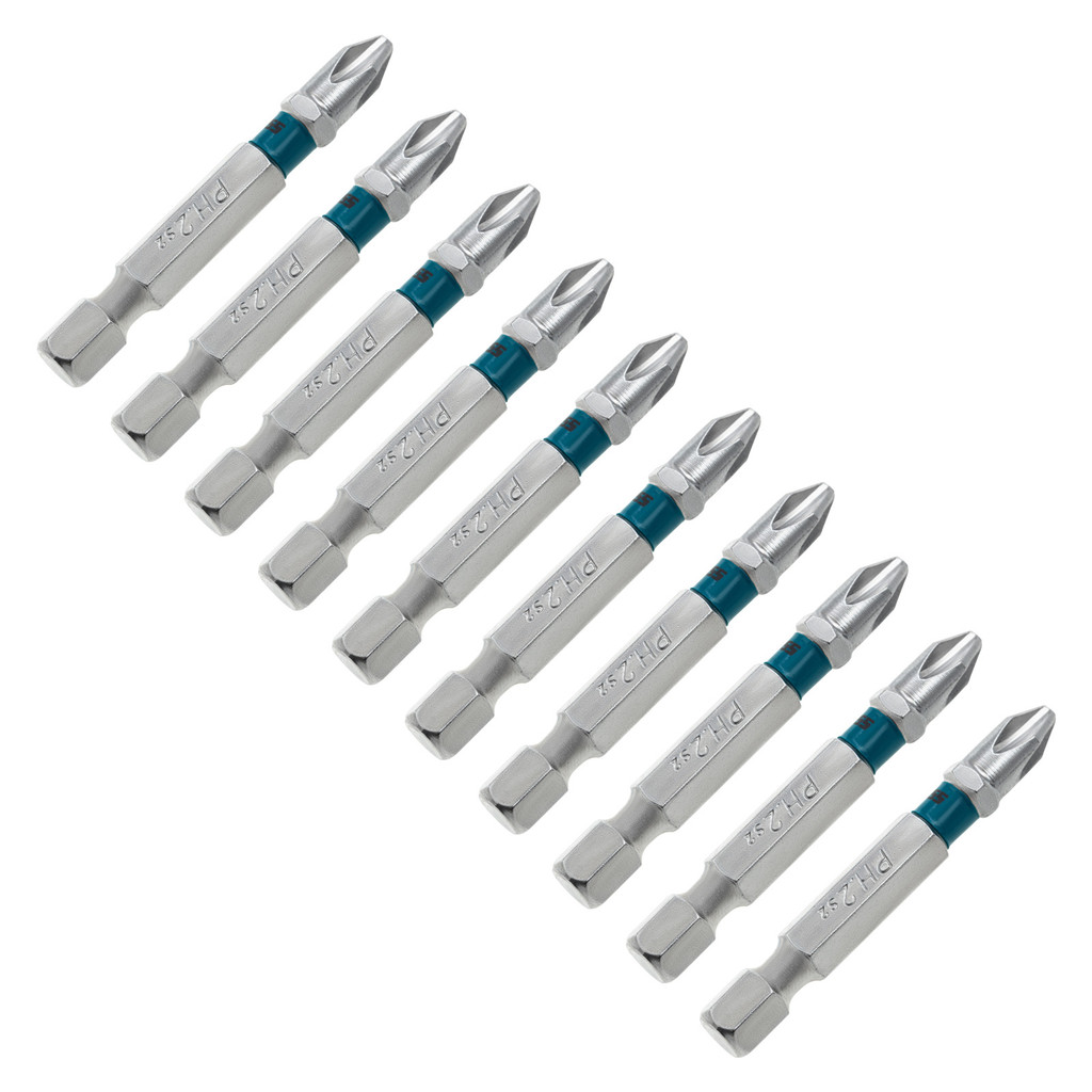 BITS PHILLIPS PH2, ACO CROMO MOLIBDENIO, 50MM, 10PCS // GROSS