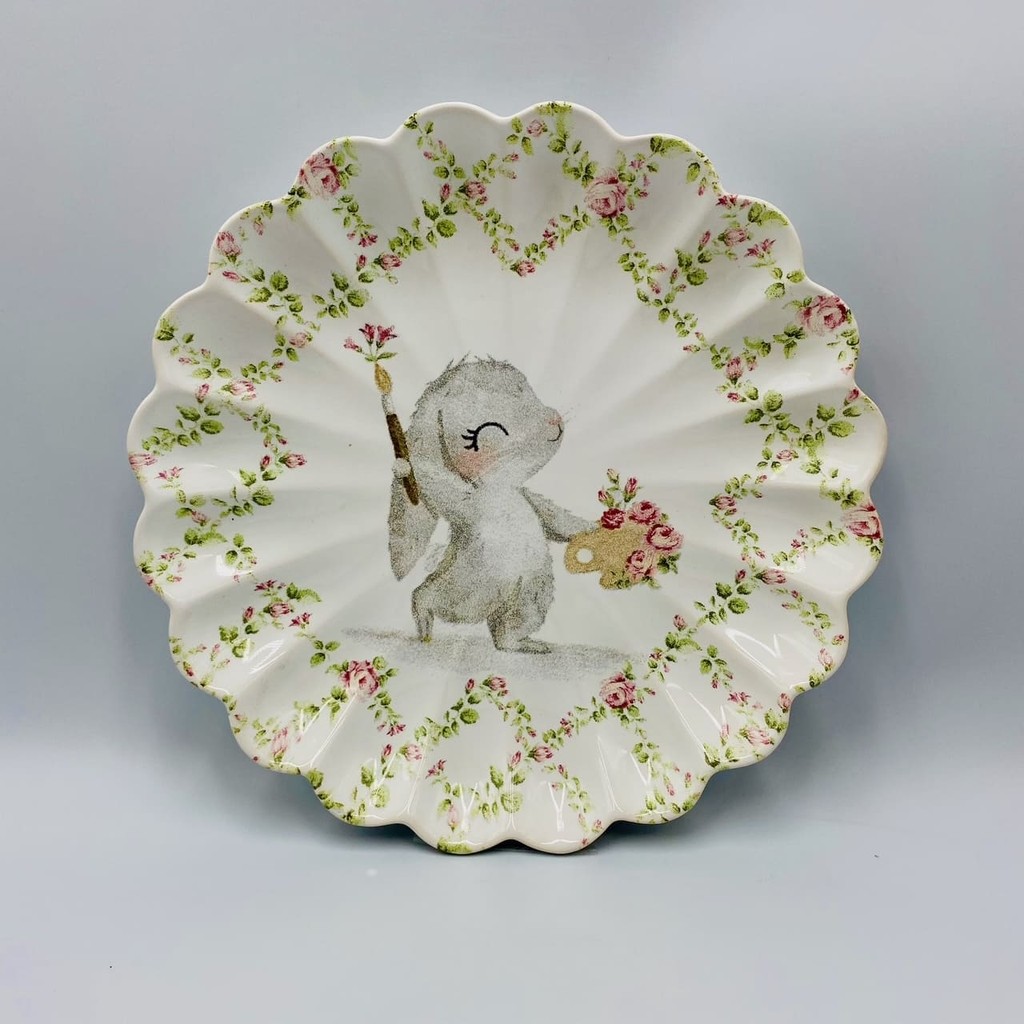 Conjunto 2 Pratos de Sobremesa Happy Rabbit 20cm – Scalla 1ª Linha