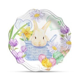 Prato sobremesa Lauren Flower Rabbit Scalla - 1ª linha