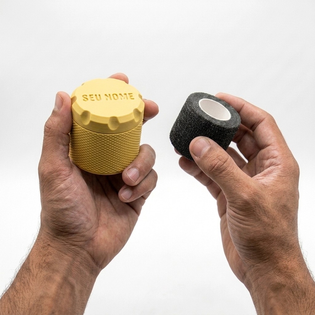 Porta Fita Hook Grip Personalizado Thumb Tape Bandagem Com Nome - CrossFit, LPO e Academia
