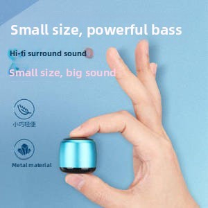 Caixa de Som Bluetooth Sem Fio Thumb Mini Portátil para Uso Externo, Subwoofer para Celular, Som de Alta Qualidade com R
