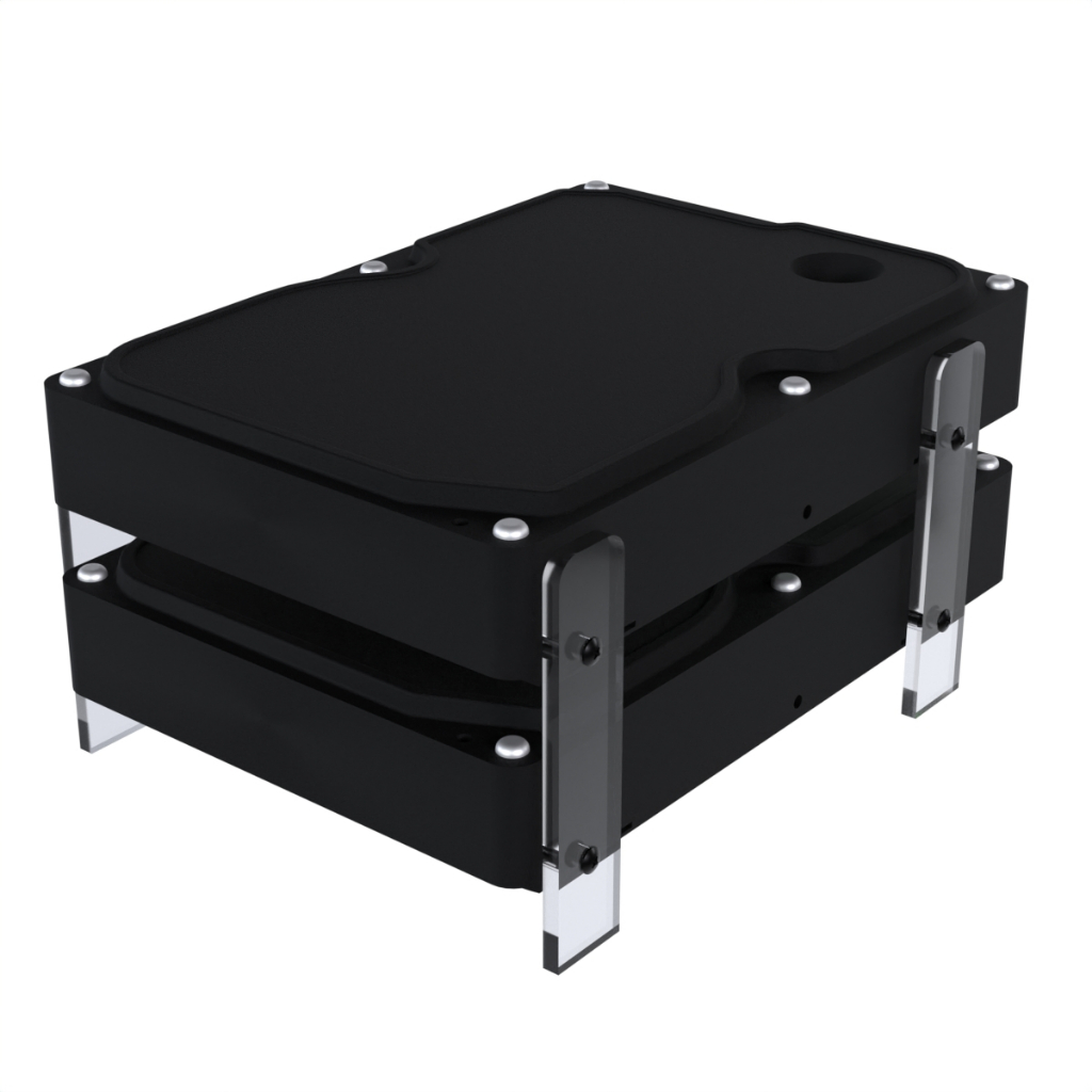 Suporte Organizador Vertical de Mesa Tipo Rack Compatível com 2 4 6 ou 8 HD's de 3.5 - ARTBOX3D