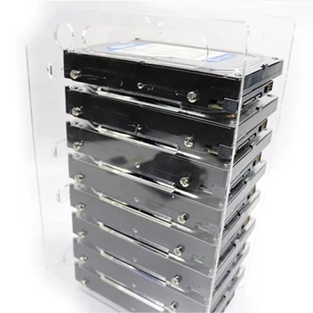 Suporte Organizador Mesa Rack Externo Vertical Até 10 Hd 3.5 Acrilico