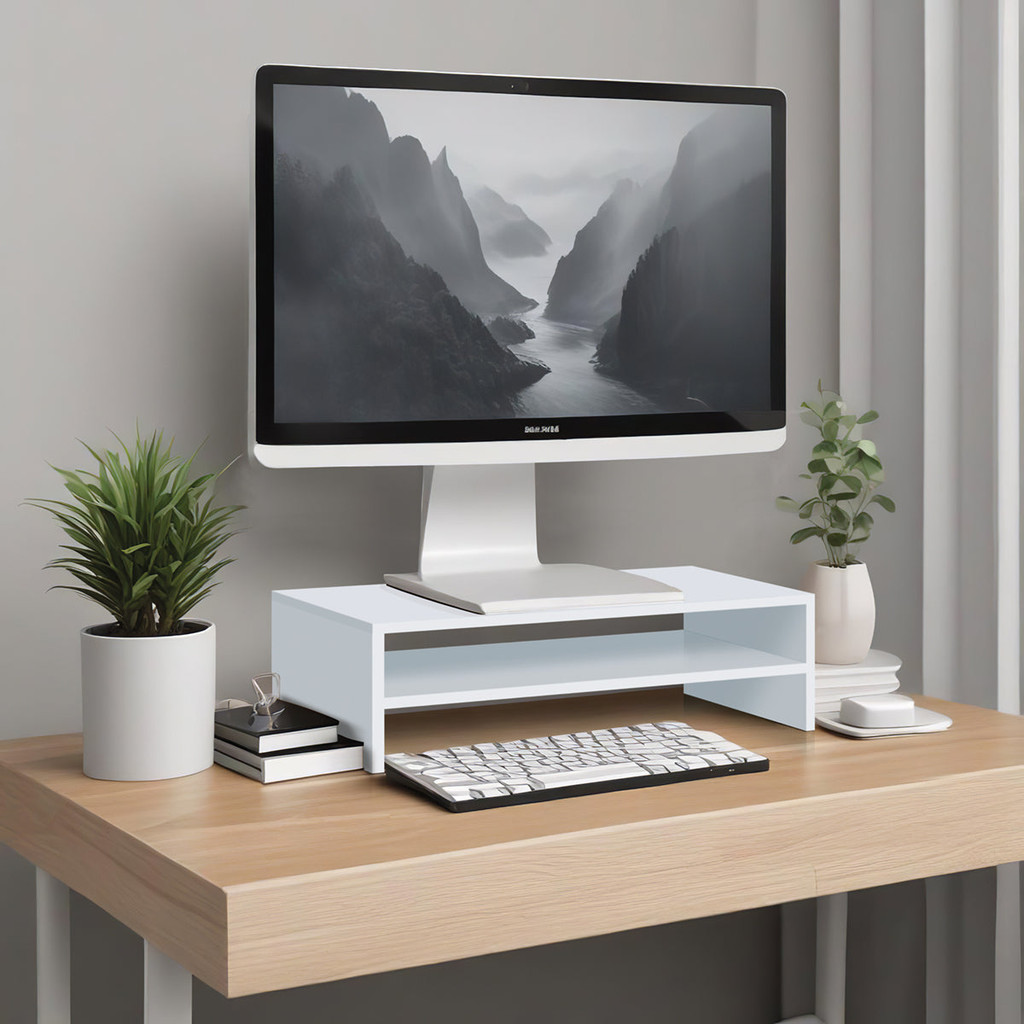Suporte Base de Apoio Para Monitor Elevado Mesa Home Office Organização Escritório Computador