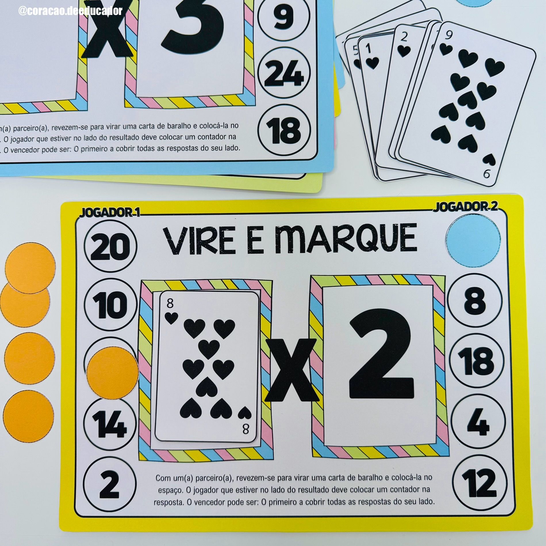 Jogo Vire e Marque - Multiplicação