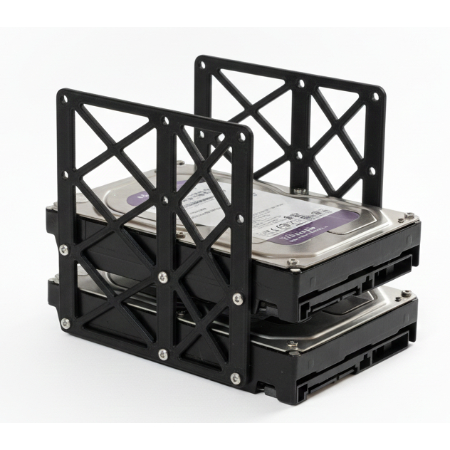 Suporte Rack Vertical até 4 HDs ou SSDs 3.5 Caddy pc computador
