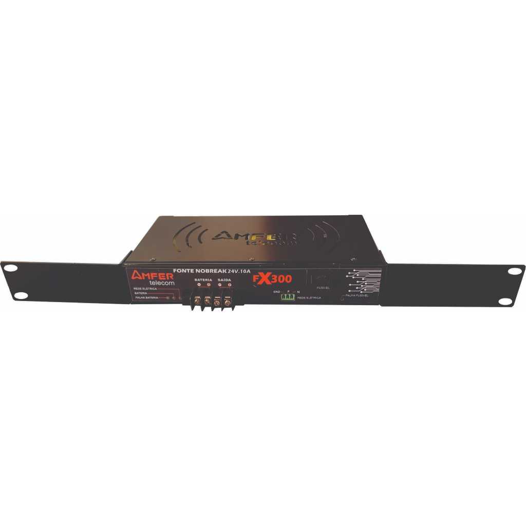 FONTE NOBREAK AMFER FX300 24V/10A COM SUPORTE PARA RACK