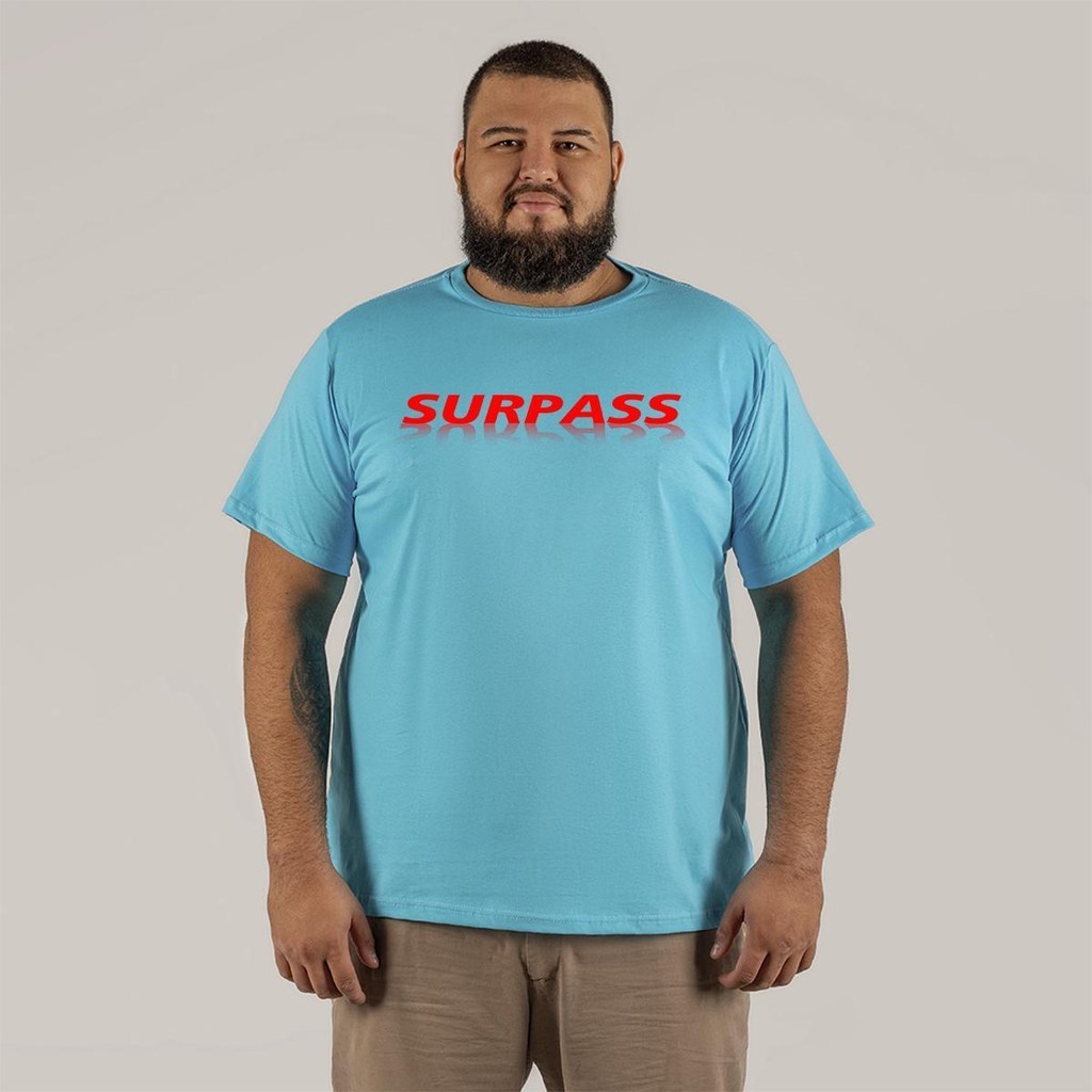 Camiseta Plus Size Forma Grande Varias Cores Estampada Algodão Surpass