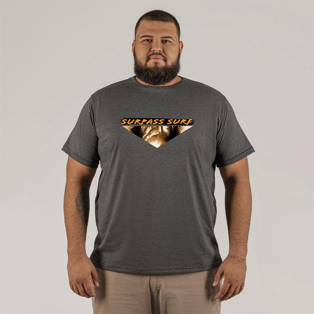 Camiseta Plus Size Grande Com Varias Cores 100% Algodão Estampada Surpass Surf