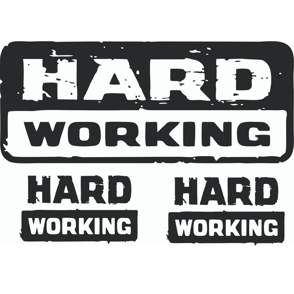3 Adesivos Hard Working Fiat Strada Premium automotivo