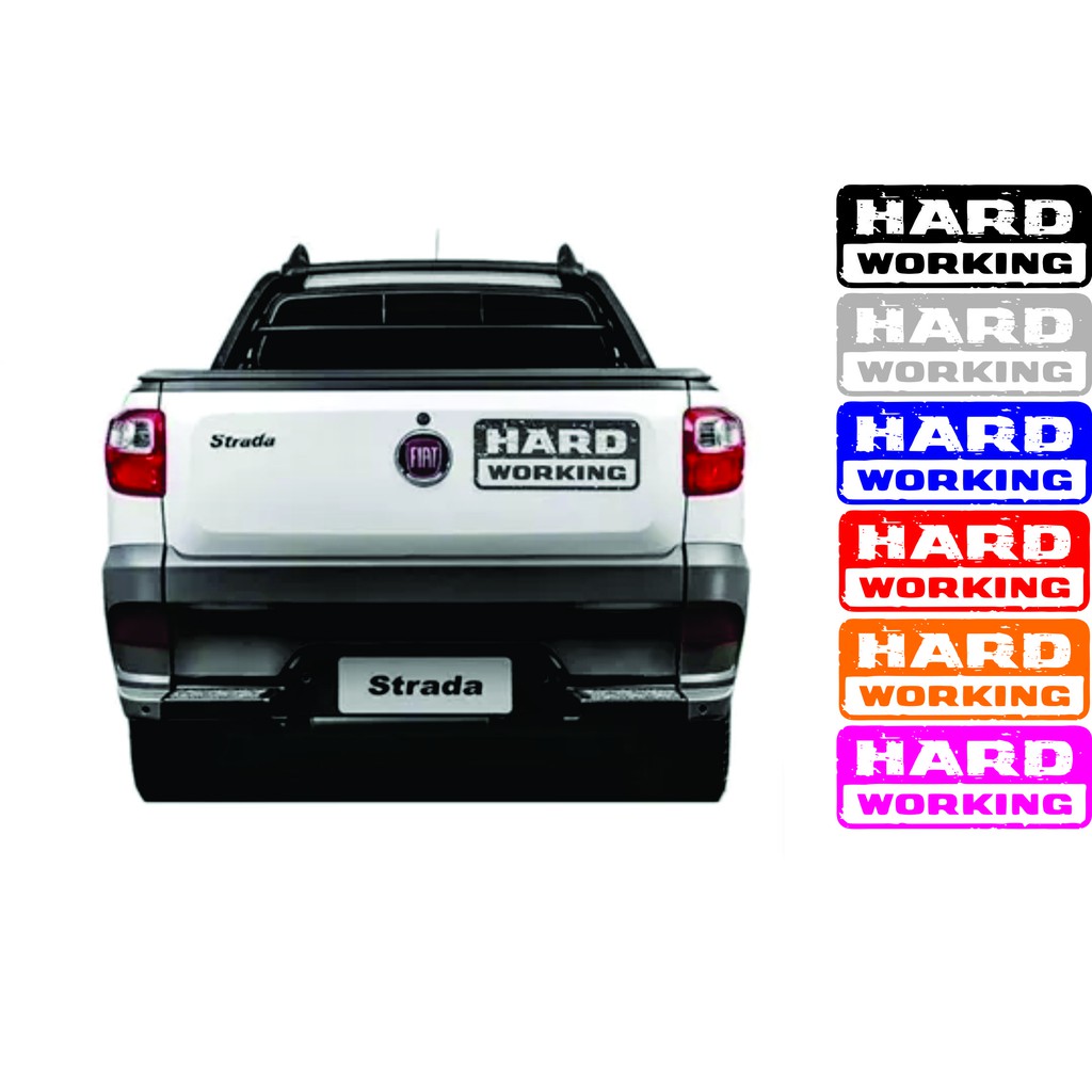 Adesivo Hard Working Fiat Strada