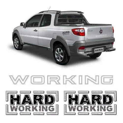 Kit Adesivos Para Strada Hard Working 2013 2014 2015 2016 + Faixa Traseira Prata Sportinox